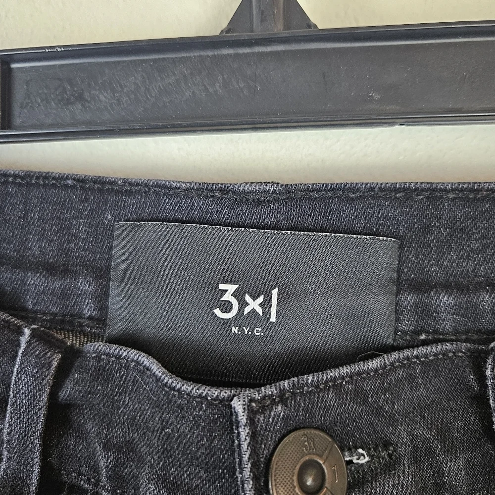 3X1 N.Y.C Womens Vida Black High Rise Skinny Cargo Jeans Size 28